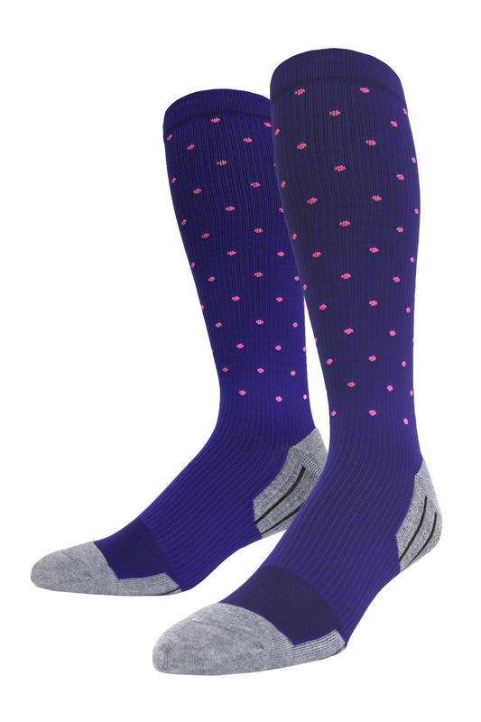 Regular Compression - Purple with Pink Polkadots